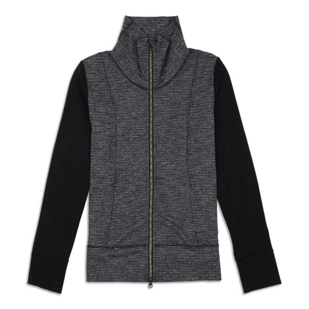 Lululemon Daily Yoga Jacket Womens 8‎ lightweight Black Full Zip Performance